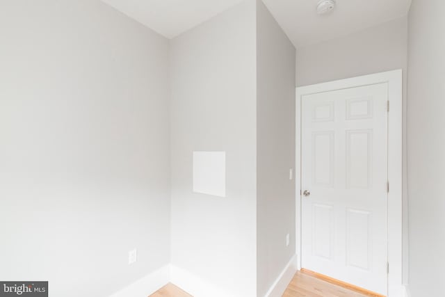 interior space with light hardwood / wood-style floors