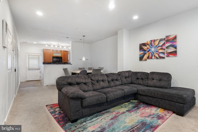 view of carpeted living room