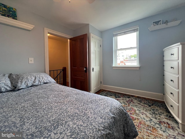 bedroom featuring a closet