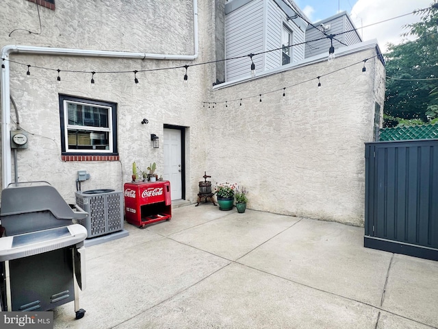 view of patio / terrace featuring central air condition unit