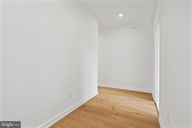 empty room featuring light wood-type flooring