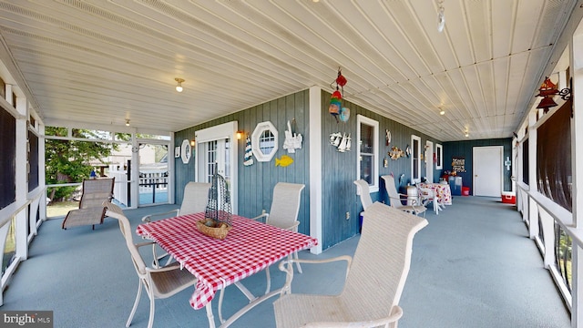 view of patio with a porch