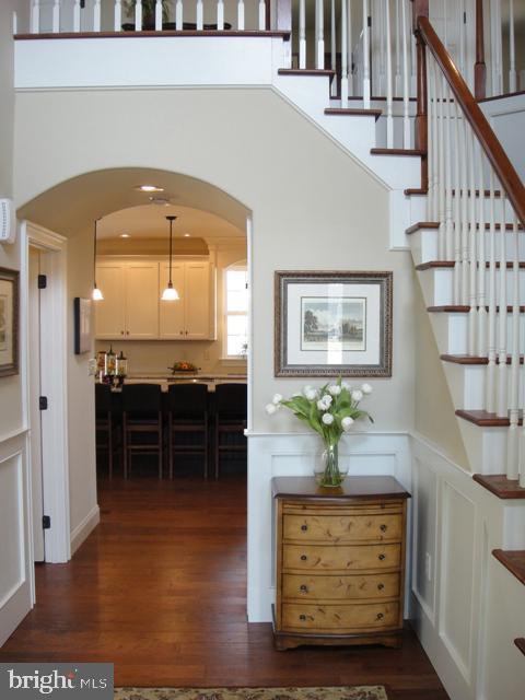 interior space with hardwood / wood-style floors