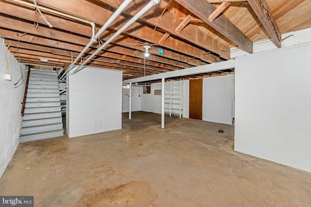 view of basement