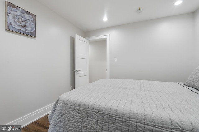 bedroom featuring hardwood / wood-style floors