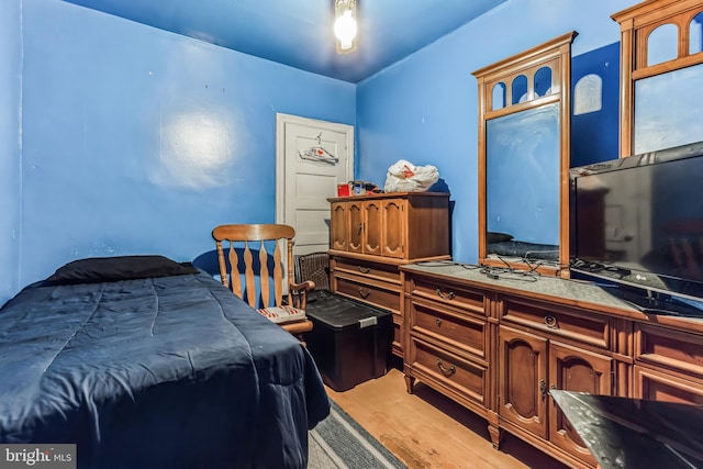 bedroom featuring light hardwood / wood-style floors