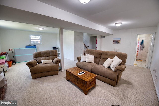 view of carpeted living room