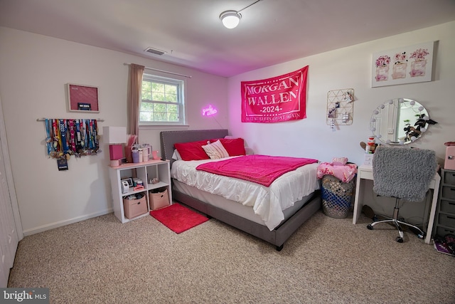 view of carpeted bedroom