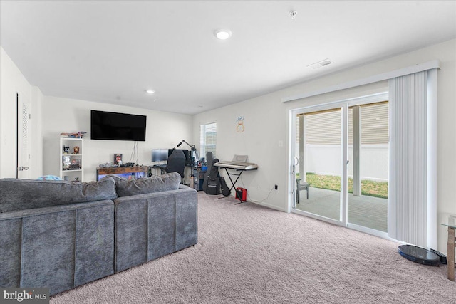 view of carpeted living room