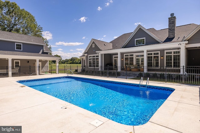 view of pool with a patio