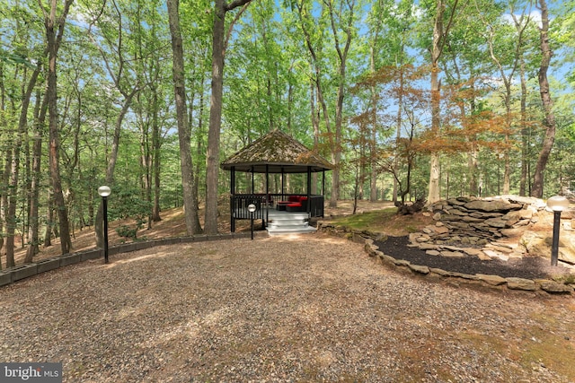 view of shed / structure with a gazebo