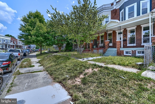 view of yard featuring a porch