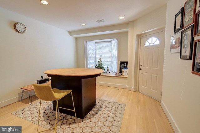 interior space with wood-type flooring