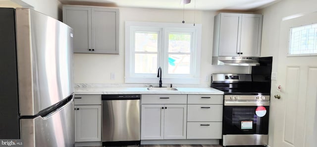 kitchen featuring appliances with stainless steel finishes and sink