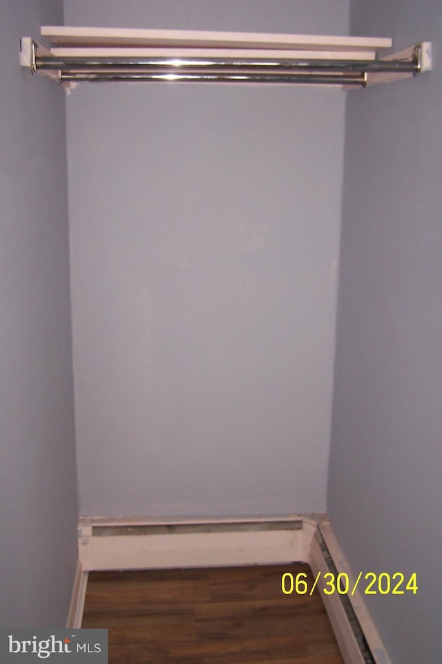 interior space featuring baseboard heating