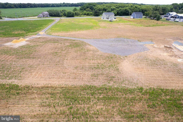 aerial view with a rural view