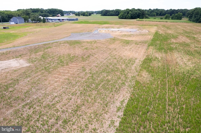 drone / aerial view featuring a rural view