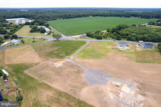 drone / aerial view featuring a rural view