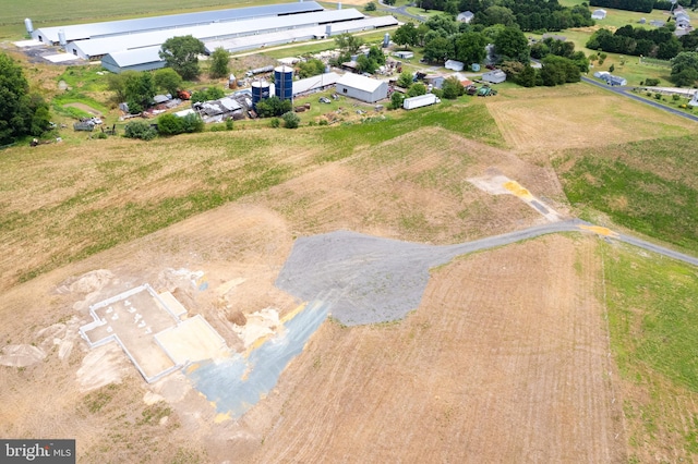 drone / aerial view featuring a rural view