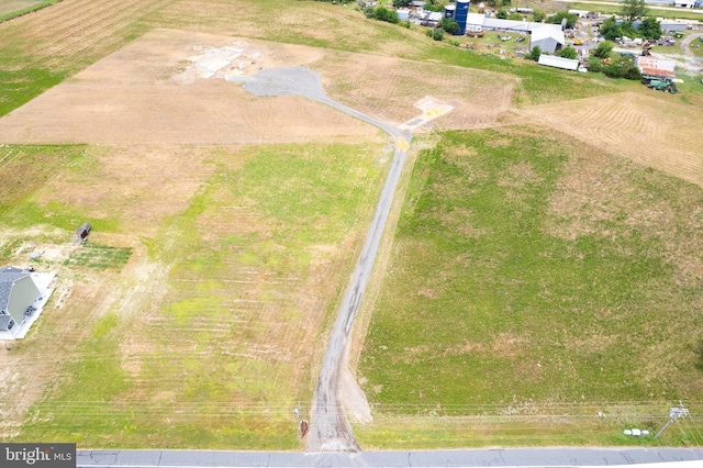 aerial view with a rural view