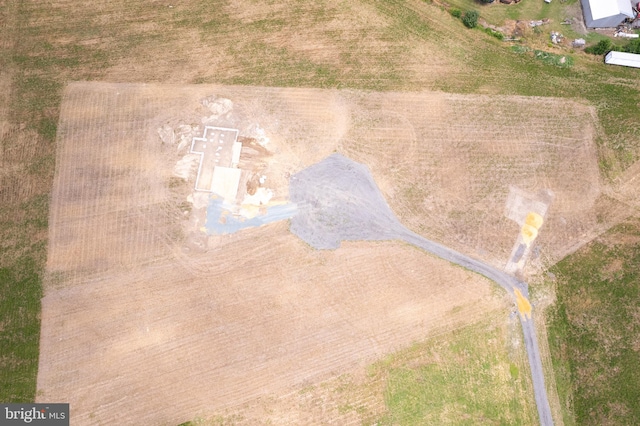 drone / aerial view featuring a rural view