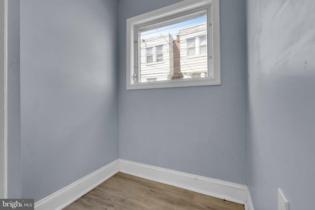 unfurnished room featuring light hardwood / wood-style flooring