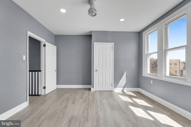 empty room featuring light hardwood / wood-style flooring