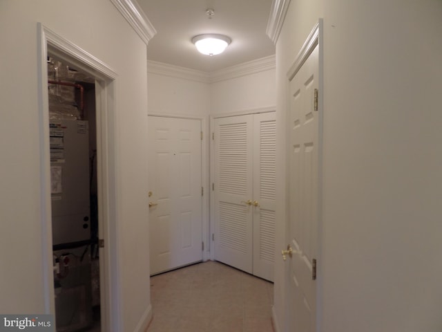 hall with crown molding