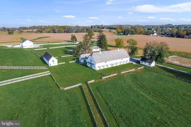 bird's eye view featuring a rural view