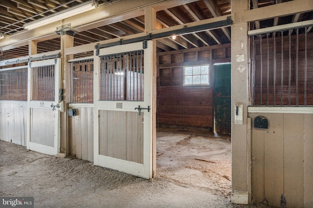 view of horse barn