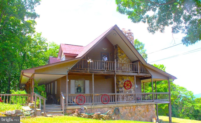 exterior space featuring a porch