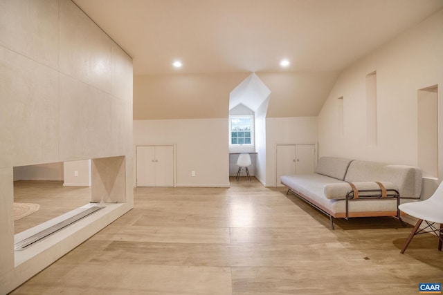 14186 Devils Three Jump Rd, Milford, VA 22514 - bonus room with light hardwood / wood-style flooring and vaulted ceiling