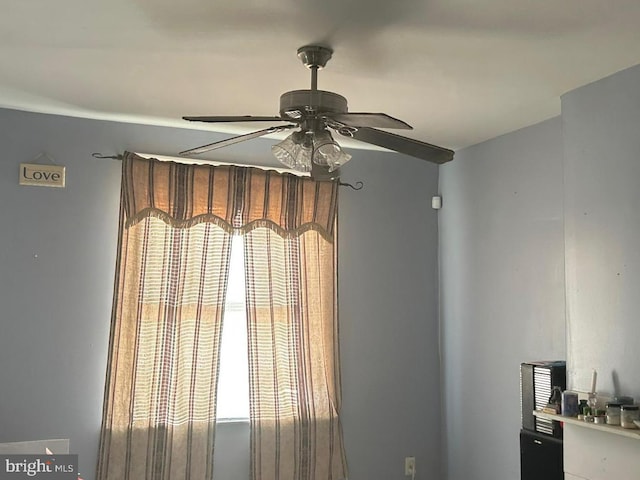 room details with ceiling fan