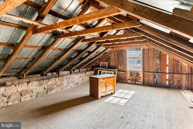 view of attic