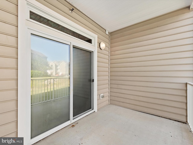 doorway to property featuring a patio