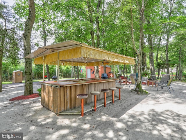 view of home's community with an outdoor bar