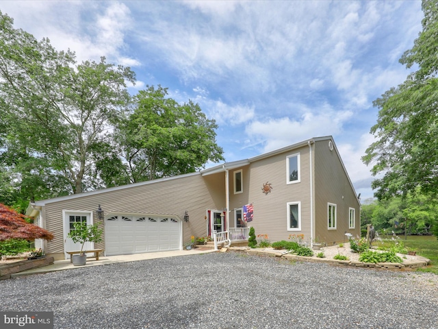 view of front of home featuring a garage