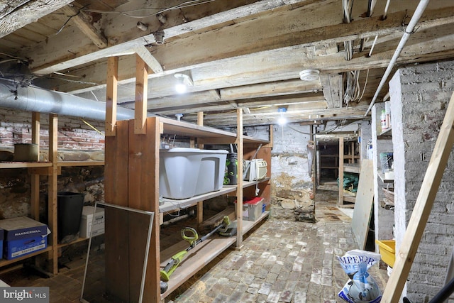 view of basement