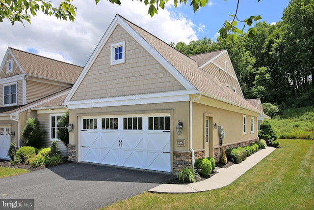 exterior space featuring a front lawn