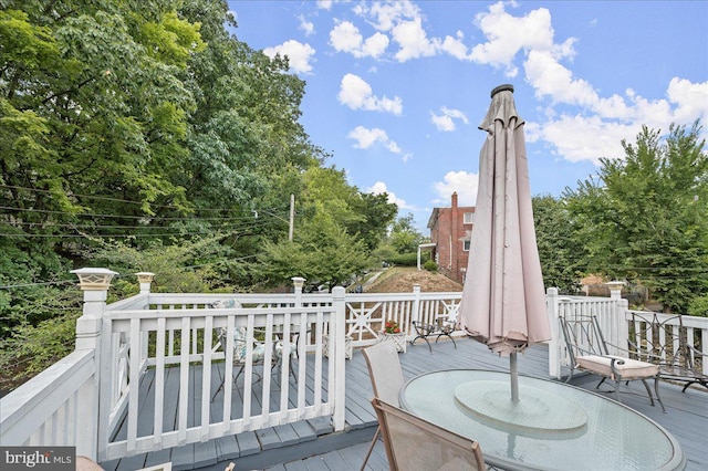 view of wooden deck