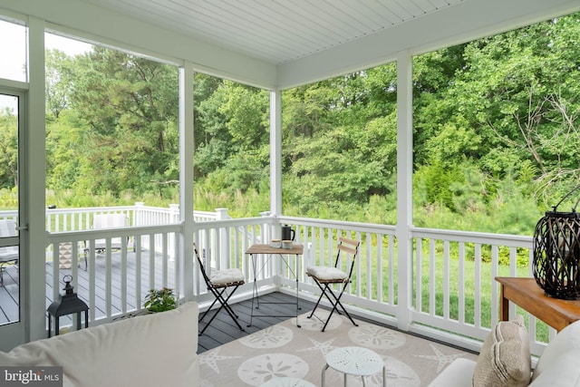 sunroom featuring a wealth of natural light