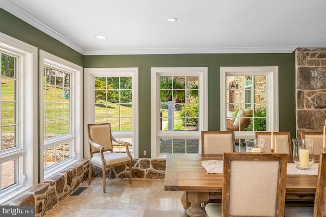 sunroom / solarium with a wealth of natural light