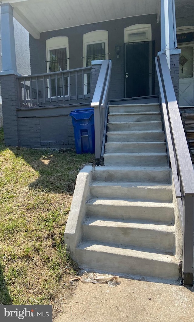 view of stairs