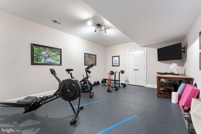 view of workout area