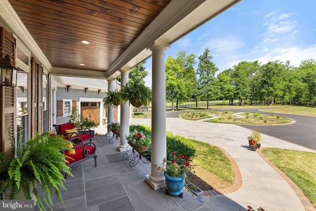 view of patio / terrace featuring a porch