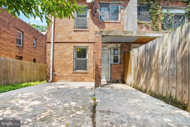 rear view of house with a patio area