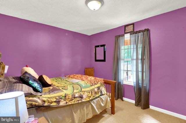 bedroom with a textured ceiling