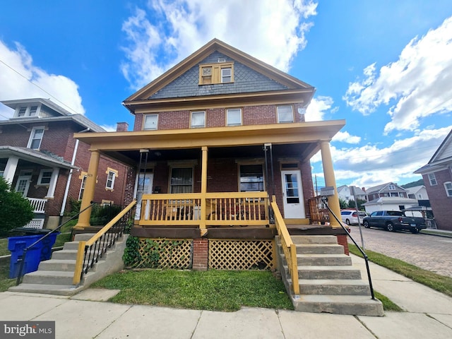 view of front facade with a porch