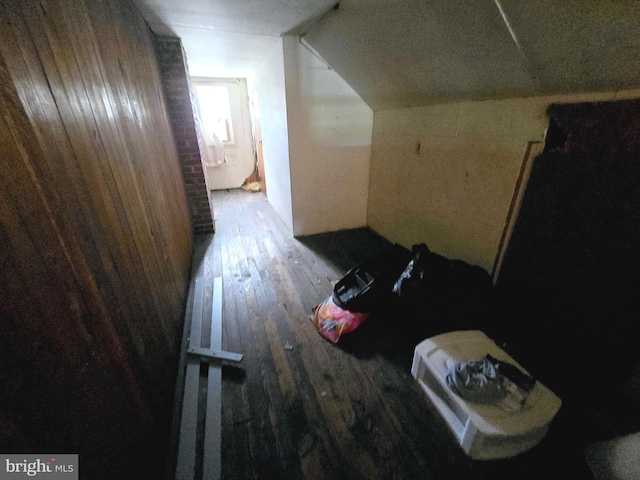 hallway featuring hardwood / wood-style flooring