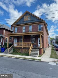 view of front of property with a porch